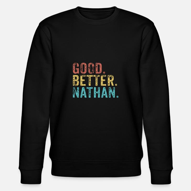 Good better Nathan - Stanley/Stella Unisex Bio-Sweatshirt CHANGER  - Schwarz