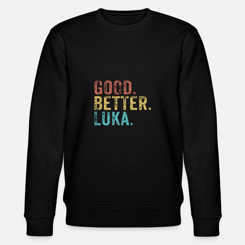 Good better Luka - Stanley/Stella Unisex Bio-Sweatshirt CHANGER  - Schwarz
