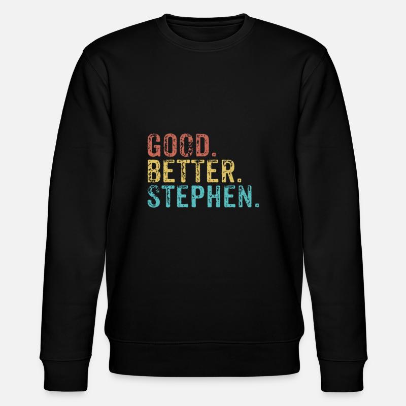 Cool guys are called stephen - Stanley/Stella CHANGER Unisex Organic Sweatshirt - black