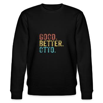 Cool guys are called otto - Stanley/Stella Unisex Bio-Sweatshirt CHANGER  - Schwarz - Vorne - Nik (191cm) & Marisol (170cm)