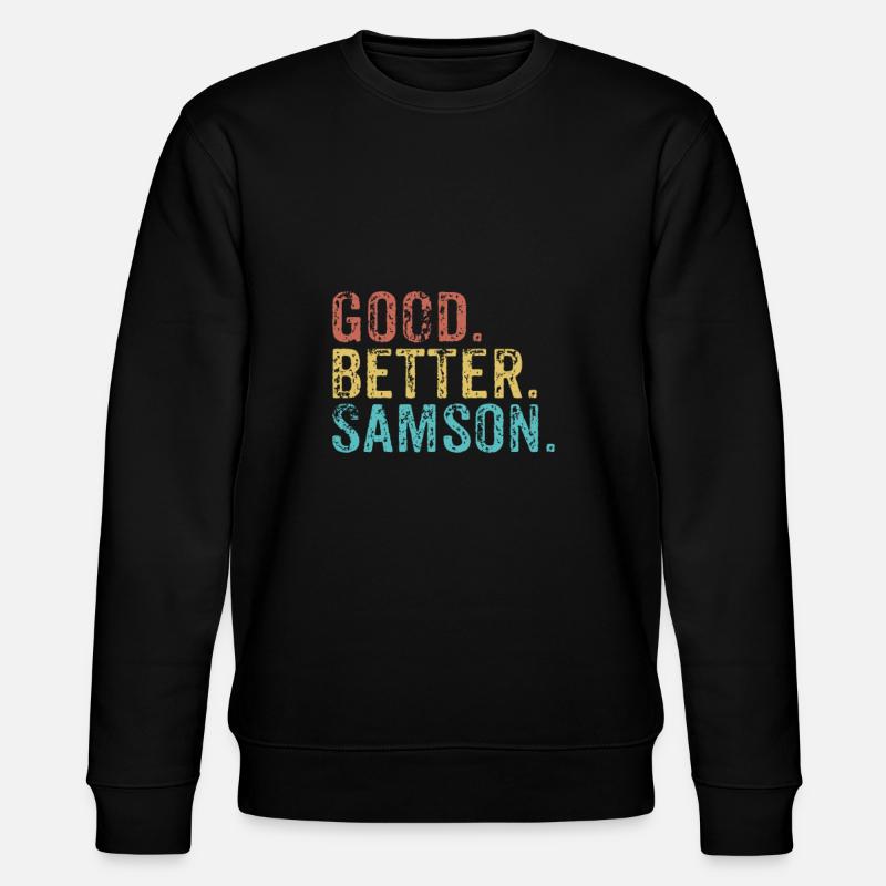 Good better Samson - Stanley/Stella Unisex Bio-Sweatshirt CHANGER  - Schwarz