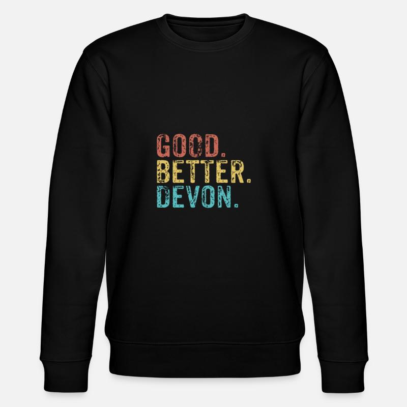 Cool guys are called devon - Stanley/Stella CHANGER Unisex Organic Sweatshirt - black