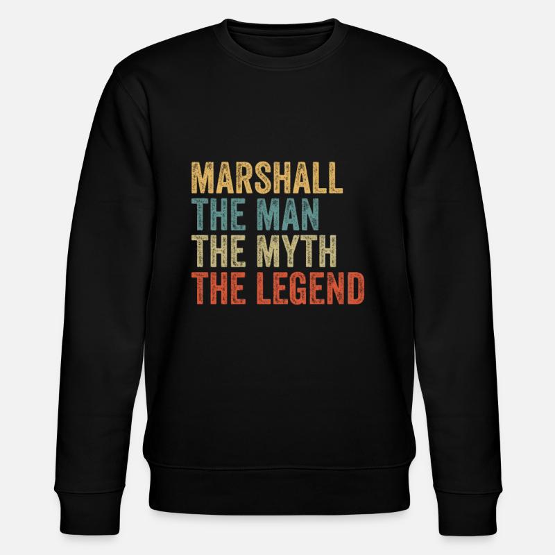 Marshall the man the myth - Stanley/Stella Unisex Bio-Sweatshirt CHANGER  - Schwarz