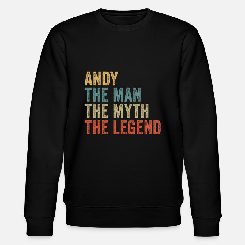 Andy the man the myth - Stanley/Stella Unisex Bio-Sweatshirt CHANGER  - Schwarz