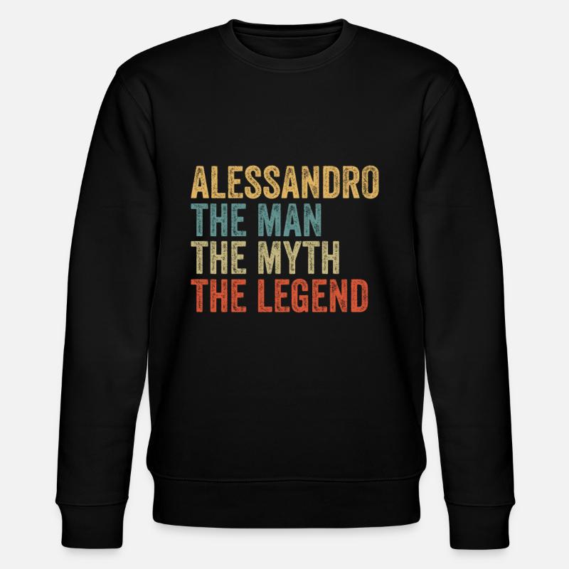 Alessandro the man the myth - Stanley/Stella Unisex Bio-Sweatshirt CHANGER  - Schwarz
