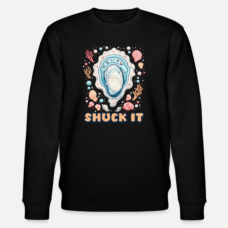 Austern-Shuck It - Stanley/Stella Unisex Bio-Sweatshirt CHANGER  - Schwarz