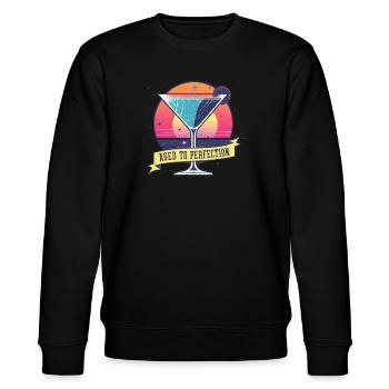 90 Years Old Aged to Perfection - Stanley/Stella CHANGER Unisex Organic Sweatshirt - black - Front - Nik (191cm) & Marisol (170cm)