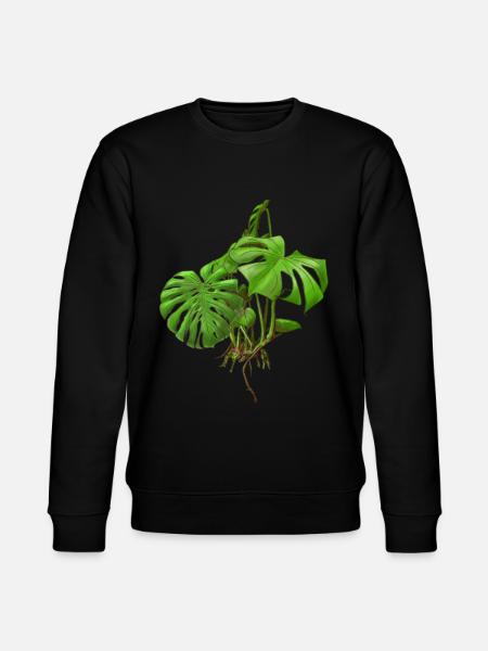 Monstera - Fensterblatt - Stanley/Stella Unisex Bio-Sweatshirt CHANGER  - Schwarz