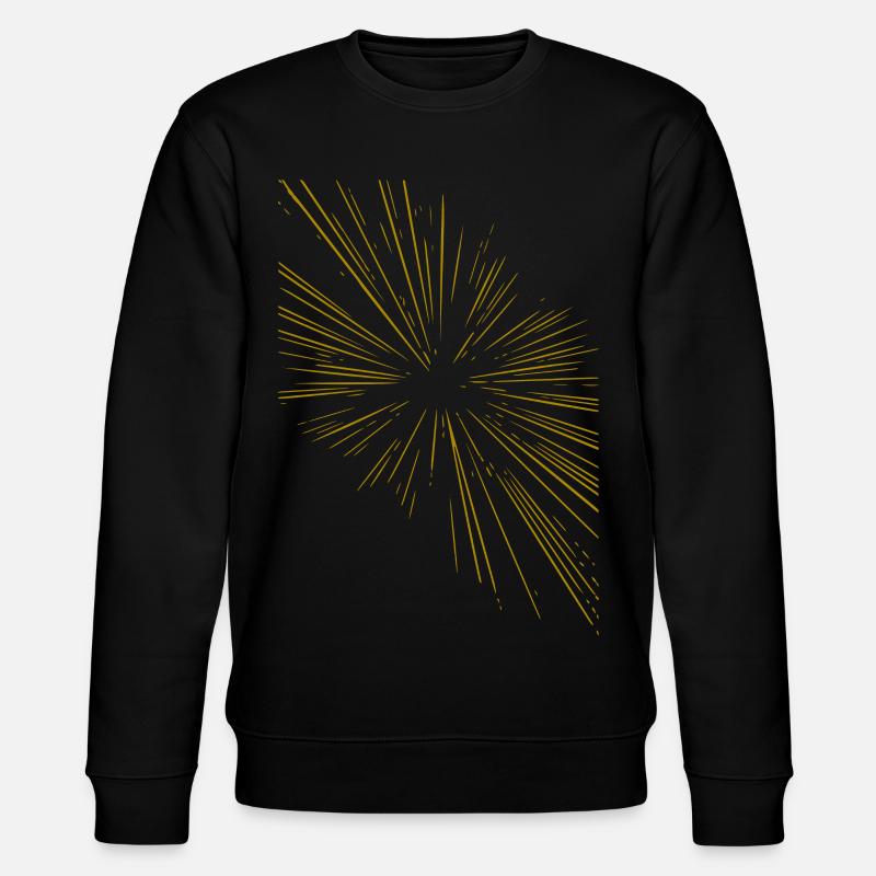 Abstract rays / gold / pattern / line - Stanley/Stella CHANGER Unisex Organic Sweatshirt - black