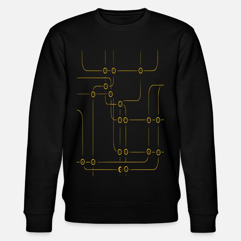 Schaltkreislinien Muster - Stanley/Stella Unisex Bio-Sweatshirt CHANGER - Schwarz