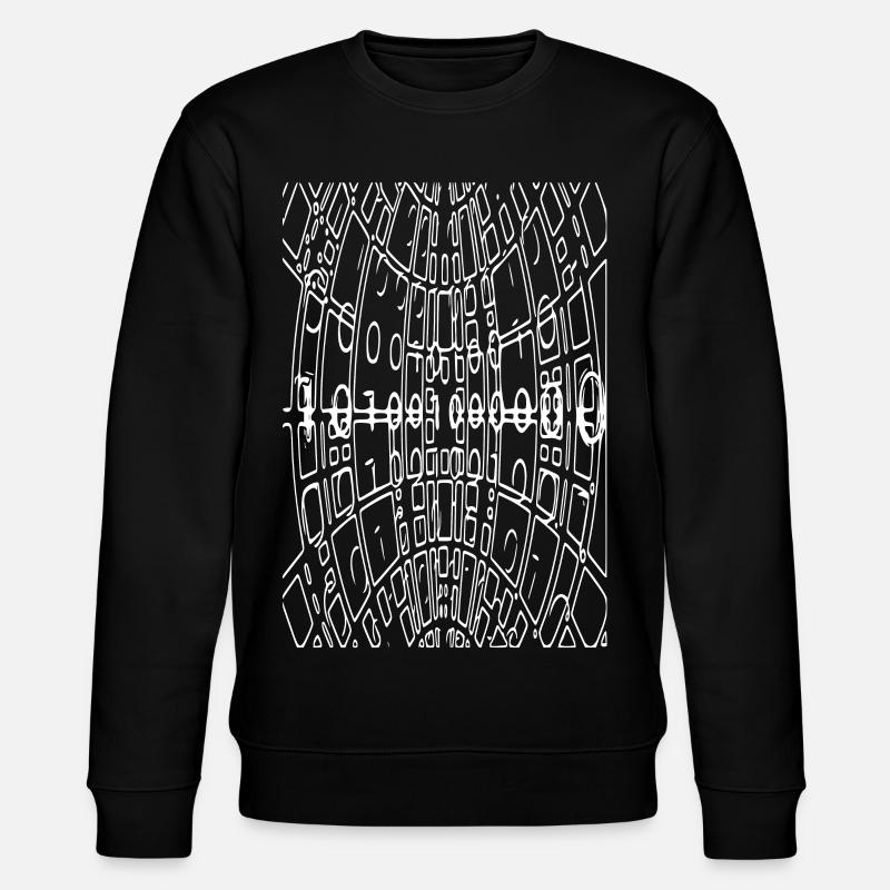 Verzerrte Raster-Tunnel - Stanley/Stella Unisex Bio-Sweatshirt CHANGER - Schwarz
