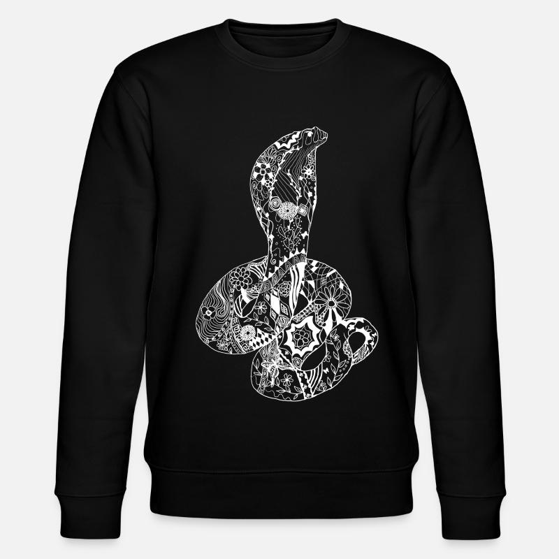 Patchwork Cobra - Stanley/Stella CHANGER Unisex Organic Sweatshirt - black