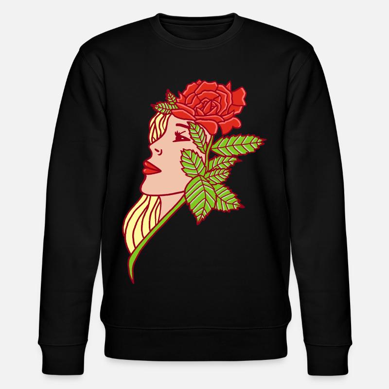 La dame et la rose - Sweat bio CHANGER Stanley/Stella Unisexe - noir
