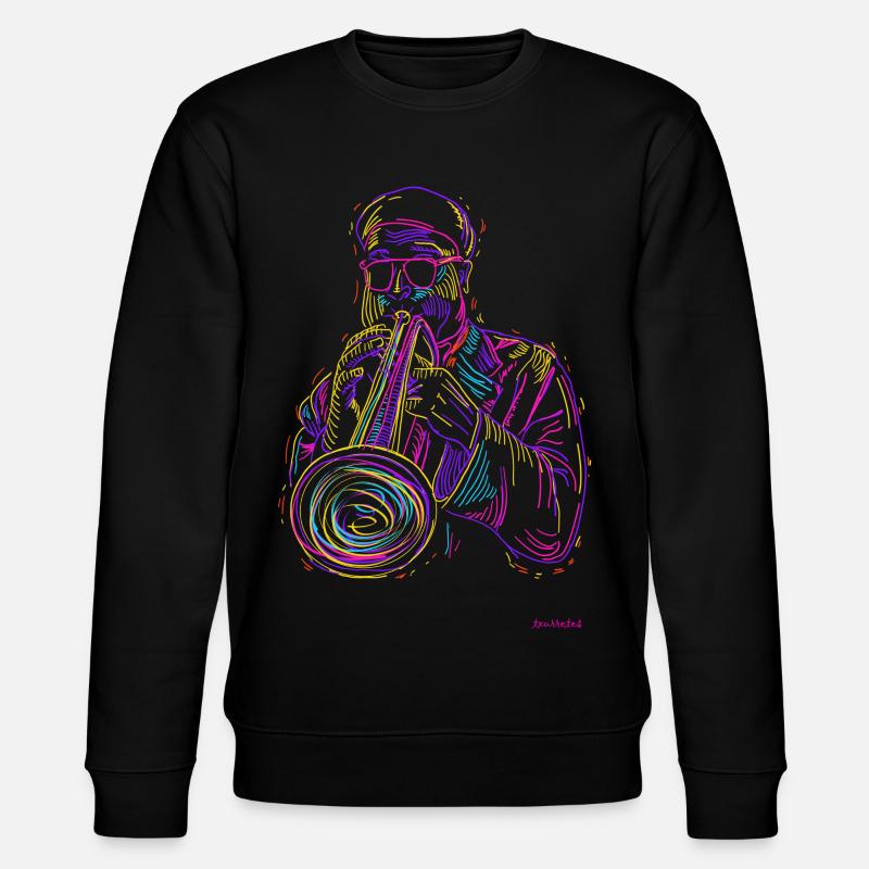 Trompette jazz - Sweat bio CHANGER Stanley/Stella Unisexe - noir
