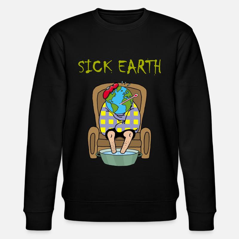 Kranker Planet - Stanley/Stella Unisex Bio-Sweatshirt CHANGER  - Schwarz