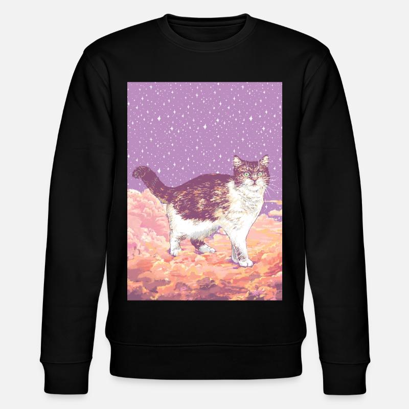 WOLKENKATZE - Stanley/Stella Unisex Bio-Sweatshirt CHANGER  - Schwarz