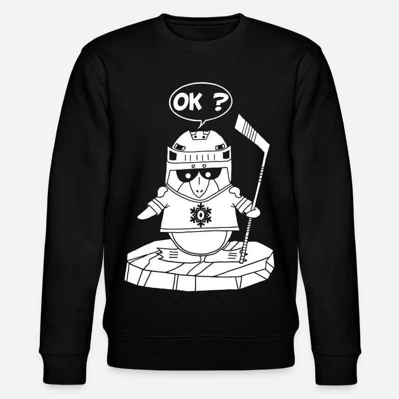 Pingouin sportif blanc - Sweat bio CHANGER Stanley/Stella Unisexe - noir