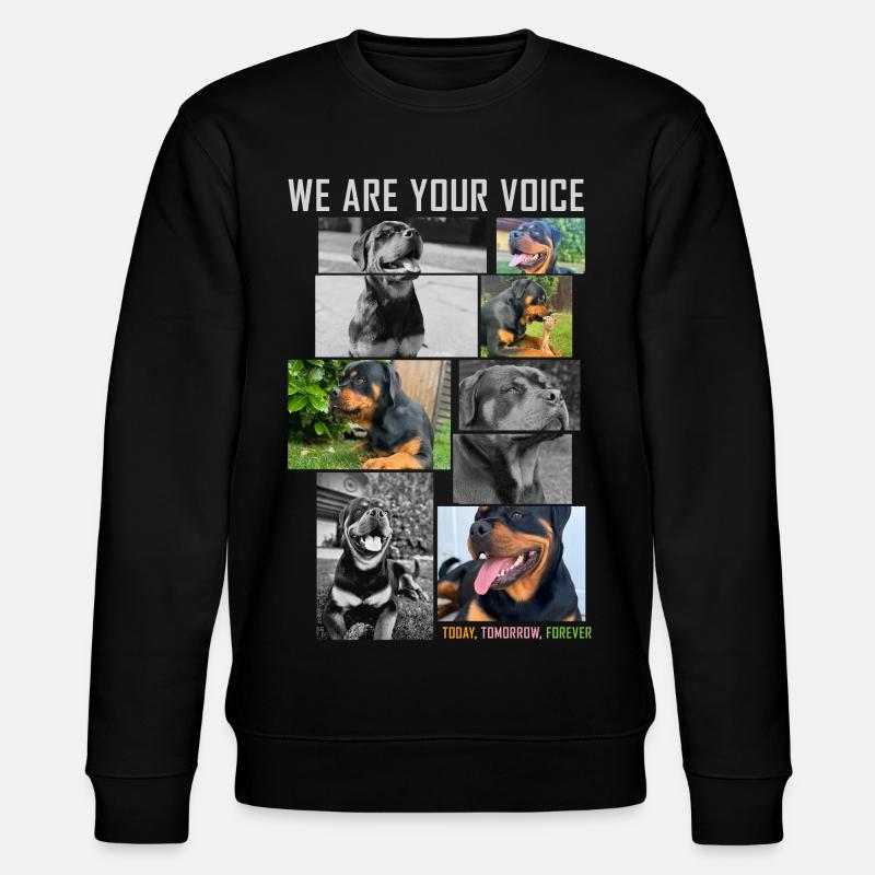 Hundeische Stimme Collage - Stanley/Stella Unisex Bio-Sweatshirt CHANGER  - Schwarz