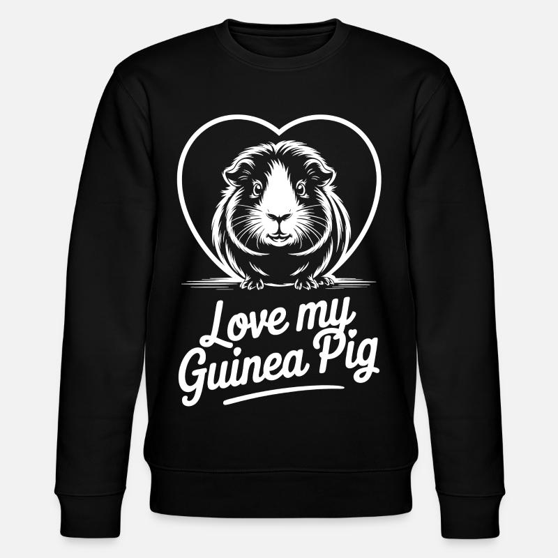 Amour Cochon d’Inde Motif Coeur - Sweat bio CHANGER Stanley/Stella Unisexe - noir