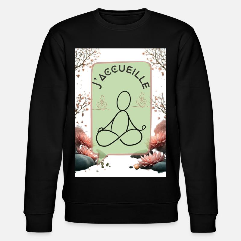 Begrüßungsflöte - Stanley/Stella Unisex Bio-Sweatshirt CHANGER  - Schwarz