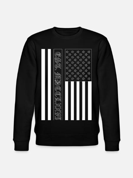 Est. MDCCLXXVI USA Flag - Stanley/Stella CHANGER Unisex Organic Sweatshirt - black