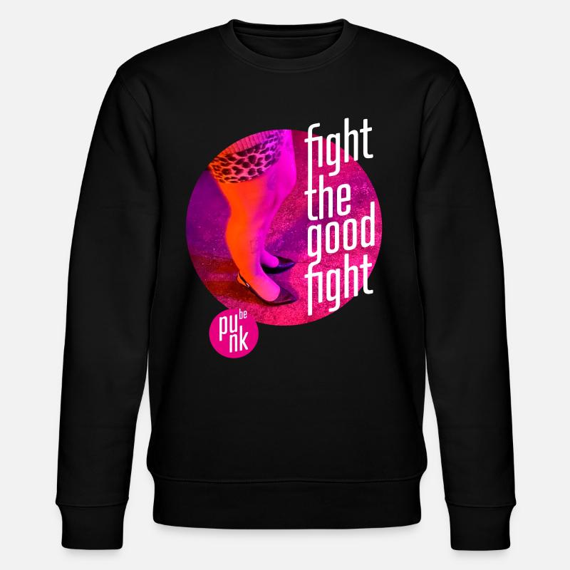 ThinkBick_Fight_the_good_fight_2026_4 - Stanley/Stella Unisex Bio-Sweatshirt CHANGER - Schwarz