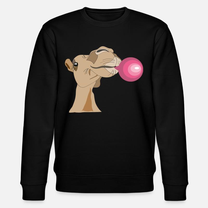 Camel lady with chewing gum - Stanley/Stella CHANGER Unisex Organic Sweatshirt - black