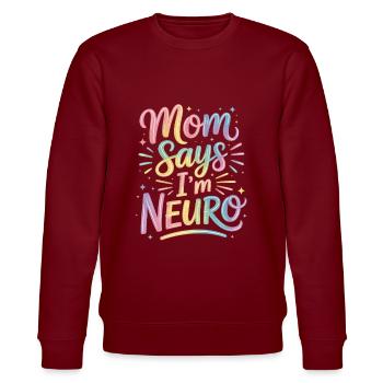 Neurodivers - Stanley/Stella CHANGER Unisex Organic Sweatshirt - burgundy - Front - Nik (191cm) & Marisol (170cm)