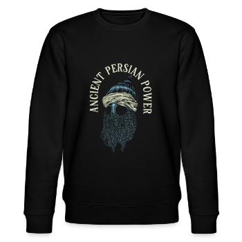 Persische Macht - persischer Helm - Stanley/Stella Unisex Bio-Sweatshirt CHANGER  - Schwarz - Vorne - Nik (191cm) & Marisol (170cm)