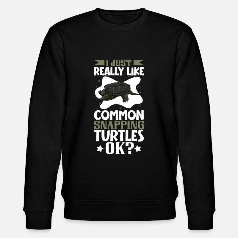 I love my snapping turtle - Stanley/Stella CHANGER Unisex Organic Sweatshirt - black