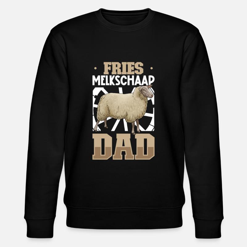 Ostfriesisches Milchschaf Papa - Stanley/Stella Unisex Bio-Sweatshirt CHANGER  - Schwarz