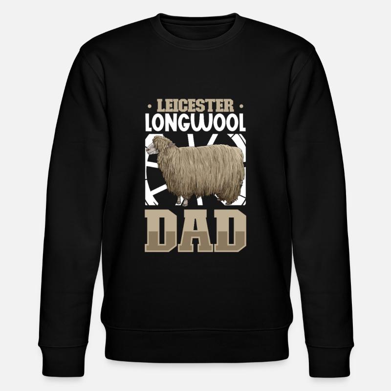 Leicester-Langwollschaf Papa - Stanley/Stella Unisex Bio-Sweatshirt CHANGER  - Schwarz