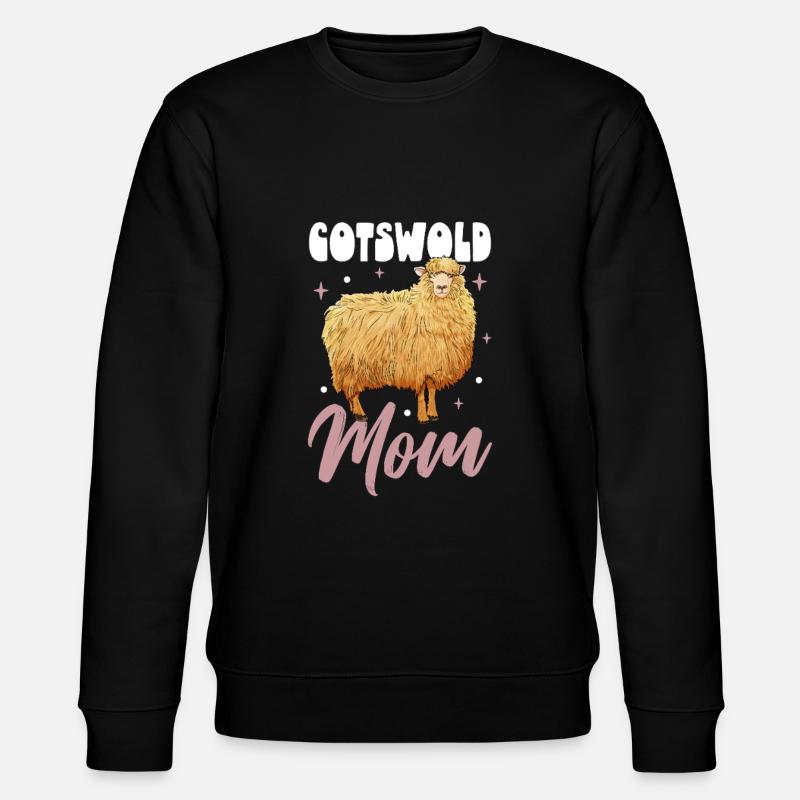 Cotswold Sheep Mom - Stanley/Stella CHANGER Unisex Organic Sweatshirt - black