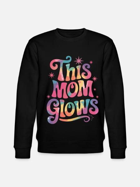 Stolze Mama mit Glow Effekt - Stanley/Stella Unisex Bio-Sweatshirt CHANGER - Schwarz