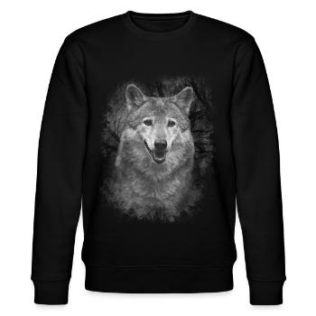 Wolf - Stanley/Stella Unisex Bio-Sweatshirt CHANGER  - Schwarz - Vorne - Nik (191cm) & Marisol (170cm)