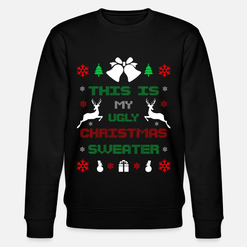 Ugly Christmas - Stanley/Stella Unisex Bio-Sweatshirt CHANGER  - Schwarz