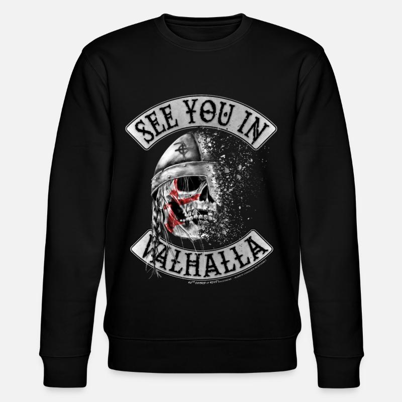 Entering Valhalla - Stanley/Stella Unisex Bio-Sweatshirt CHANGER  - Schwarz