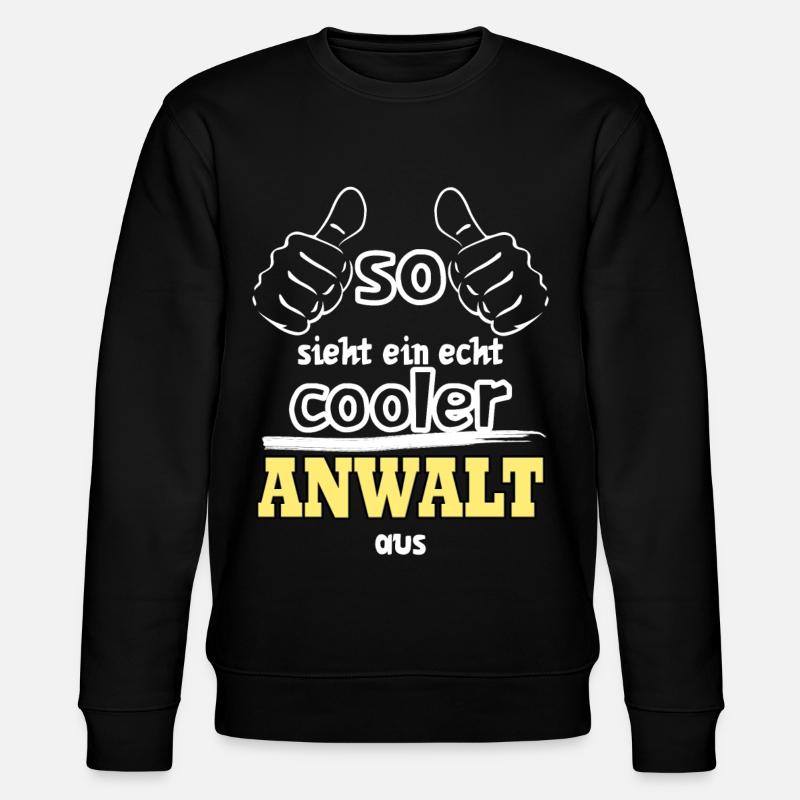 Cooler Anwalt - Stanley/Stella Unisex Bio-Sweatshirt CHANGER  - Schwarz