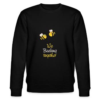 Les abeilles douces Nous sommes ensemble - Sweat bio CHANGER Stanley/Stella Unisexe - noir - Devant - Nik (191cm) & Marisol (170cm)