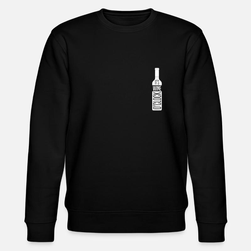 It's Wine O'Clock - Lustiger - Stanley/Stella Unisex Bio-Sweatshirt CHANGER - Schwarz