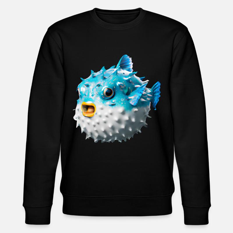 Poisson-globe gonflé - Sweat bio CHANGER Stanley/Stella Unisexe - noir