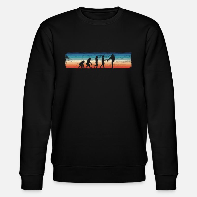 Evolution of Baseball — - Stanley/Stella CHANGER Unisex Organic Sweatshirt - black