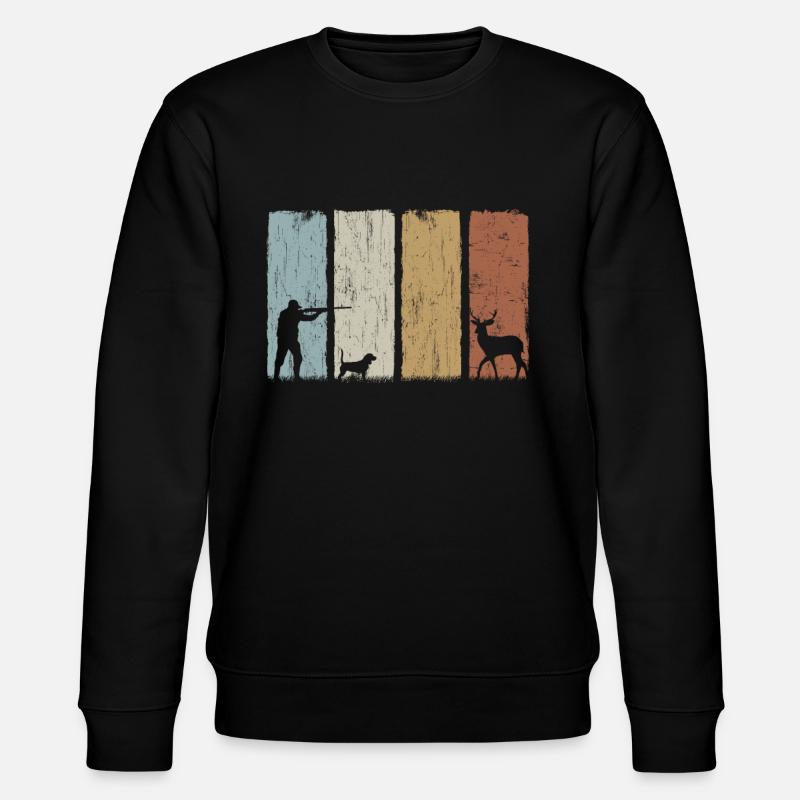 Hunter Jagd Hirsch Huntsman - Stanley/Stella Unisex Bio-Sweatshirt CHANGER  - Schwarz