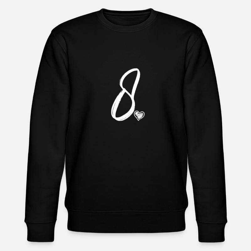 The number 8 - Stanley/Stella CHANGER Unisex Organic Sweatshirt - black