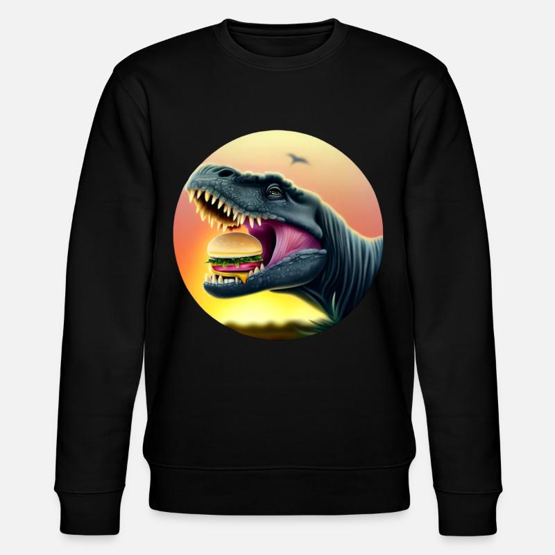 Cheeseburger Dinosauerier - Sweat bio CHANGER Stanley/Stella Unisexe - noir
