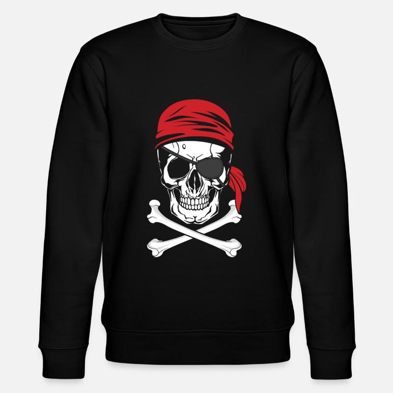 Pirate - pirate avec cache-oeil - Sweat bio CHANGER Stanley/Stella Unisexe - noir