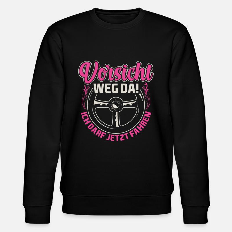 Fahranfänger Geschenk Führerscheinprüfung Auto - Stanley/Stella Unisex Bio-Sweatshirt CHANGER  - Schwarz