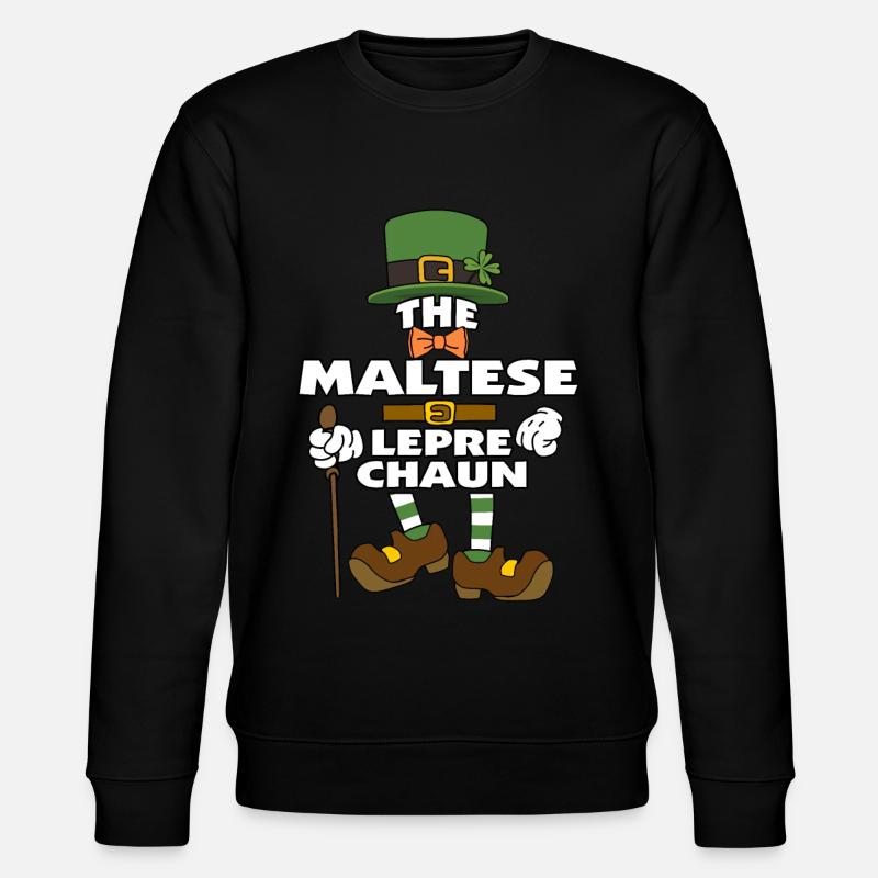 Le lutin maltais Saint-Patrick - Sweat bio CHANGER Stanley/Stella Unisexe - noir