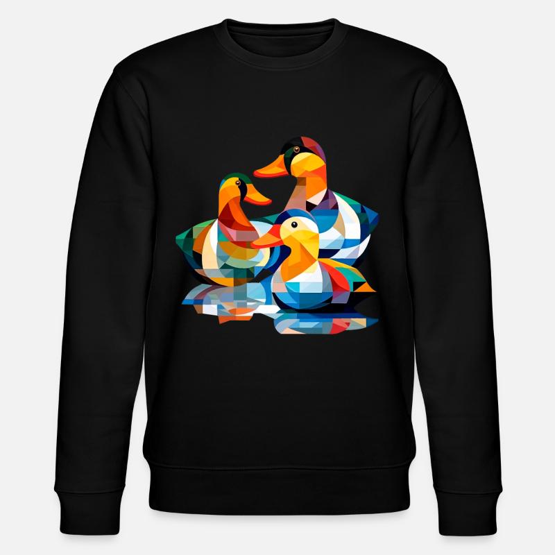 Canards Cubisme 2 - Sweat bio CHANGER Stanley/Stella Unisexe - noir