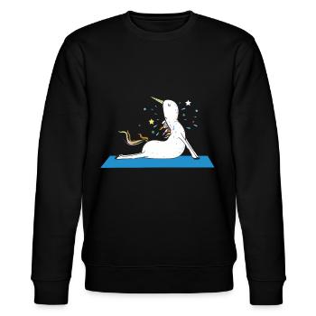 Chemise de licorne Mythical Creature Yoga Magic Gift - Sweat bio CHANGER Stanley/Stella Unisexe - noir - Devant - Nik (191cm) & Marisol (170cm)